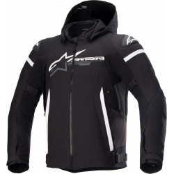 Μπουφάν μηχανής ALPINESTARS Zaca Waterproof ΜΑΥΡΟ/ΑΣΠΡΟ
