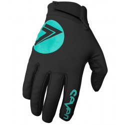 Χειμερινά γάντια μηχανής SEVEN ZERO BLACK/AQUA