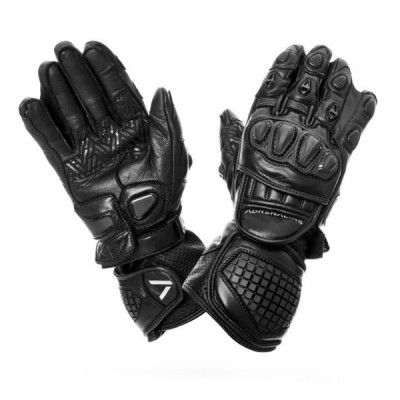 Δερμάτινα γάντια μηχανής ADRENALINE LYNX ΜΑΥΡΟ