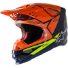 Κράνος μηχανής ALPINESTARS SM8 Factory ΜΠΛΕ/ΠΟΡΤΟΚΑΛΙ/ΚΙΤΡΙΝΟ