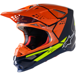 Κράνος μηχανής ALPINESTARS SM8 Factory ΜΠΛΕ/ΠΟΡΤΟΚΑΛΙ/ΚΙΤΡΙΝΟ