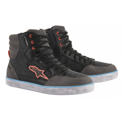 Παπούτσια μηχανής ALPINESTARS J-6 WP Canvas Riding ΜΑΥΡΟ/ΚΟΚΚΙΝΟ/ΜΠΛΕ