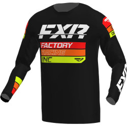 Μπλούζα motocross FXR CLUTCH MX23 BLACK ORANGE HI VIS
