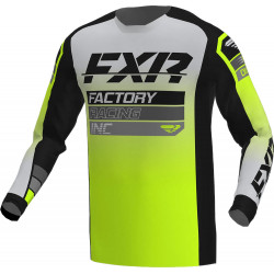 Μπλούζα motocross FXR CLUTCH MX23 BLACK GREY HI VIS