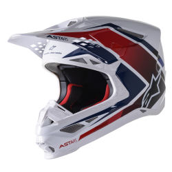 Κράνος motocross ALPINESTARS SM10 Carb WHITE/RED/BLUE