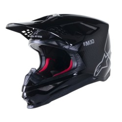Κράνος motocross ALPINESTARS SM10 SOLID BLACK CARBON
