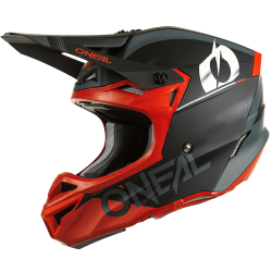 Κράνος μηχανής O'NEAL 5SERIES HAZE V.22 ΜΑΥΡΟ/ΚΟΚΚΙΝΟ