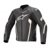 Δερμάτινο μπουφάν μηχανής ALPINESTARS FASTER V2 AIRFLOW ΜΑΥΡΟ/ΑΣΠΡΟ
