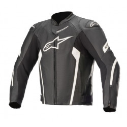 Δερμάτινο μπουφάν μηχανής ALPINESTARS FASTER V2 AIRFLOW ΜΑΥΡΟ/ΑΣΠΡΟ