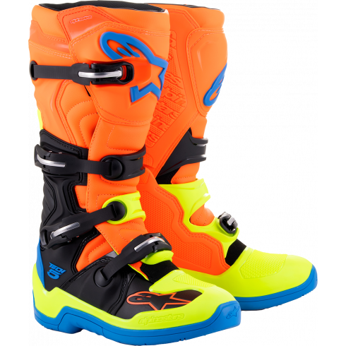 Μπότες μηχανής motocross ALPINESTARS TECH 5 OR FL/BL/YL Μπότες μηχανής motocross ALPINESTARS TECH 5 OR FL/BL/YL