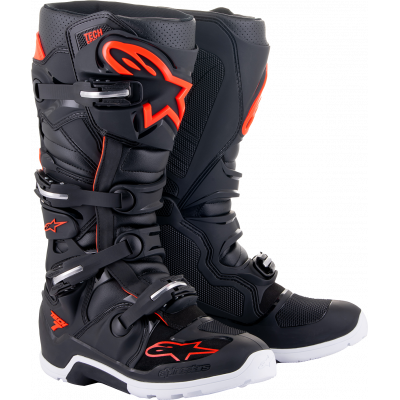 Μπότες μηχανής motocross ALPINESTARS TECH 7 Enduro ΜΑΥΡΟ/ΚΟΚΚΙΝΟ