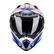 Κράνος μηχανής Enduro UFO ARIES ΑΣΠΡΟ/ΜΠΛΕ/ΚΟΚΚΙΝΟ thumb