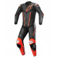 Δερματινη στολή αναβάτη ALPINESTARS FUSION LEATHER BLACK/FLUO RED thumb