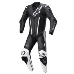 Δερματινη στολή αναβάτη ALPINESTARS FUSION LEATHER ΜΑΥΡΟ/ΑΣΠΡΟ