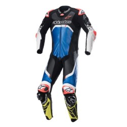 Δερμάτινη στολή μηχανής ALPINESTARS GP TECH V4 ΜΑΥΡΟ/ΜΠΛΕ/ΚΙΤΡΙΝΟ