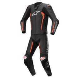 Δερματινη στολή αναβάτη ALPINESTARS Coveralls MISSILE V2 BLACK/FLUO RED