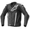 Δερμάτινο μπουφάν μηχανής ALPINESTARS FUSION ΜΑΥΡΟ/ΓΚΡΙ/ΑΣΠΡΟ