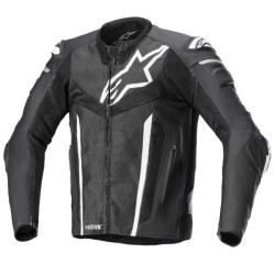 Δερμάτινο μπουφάν μηχανής ALPINESTARS FUSION ΜΑΥΡΟ/ΓΚΡΙ/ΑΣΠΡΟ