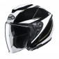 Κράνος μηχανής HJC i30 SLIGHT BLACK WHITE JET-OPEN FACE thumb