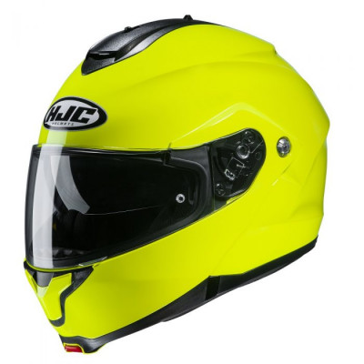 Κράνος μηχανής HJC C91 FLUO GREEN FLIP-UP