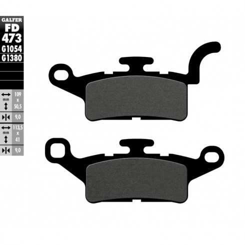 Τακάκια μοτοσυκλέτας Εμπρός Galfer SEMI METAL FD473G1054 Τακάκια μοτοσυκλέτας Εμπρός Galfer SEMI METAL FD473G1054