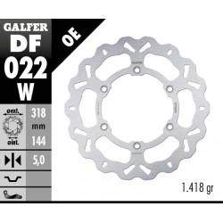 Δισκόπλακα μοτοσυκλέτας εμπρός Galfer WAVE FIXED DISC WAVE FIXED 318x5mm DF022W Δισκόπλακα μοτοσυκλέτας εμπρός Galfer WAVE FIXED DISC WAVE FIXED 318x5mm DF022W