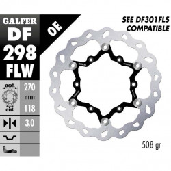 Δισκόπλακα μοτοσυκλέτας πίσω GALFER πλευστή 270x3mm DF298FLW Δισκόπλακα μοτοσυκλέτας πίσω GALFER πλευστή 270x3mm DF298FLW