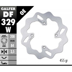 Πίσω δισκόπλακα μοτοσυκλέτας Galfer WAVE FIXED  DISC WAVE FIXED 200x3,5mm DF329W