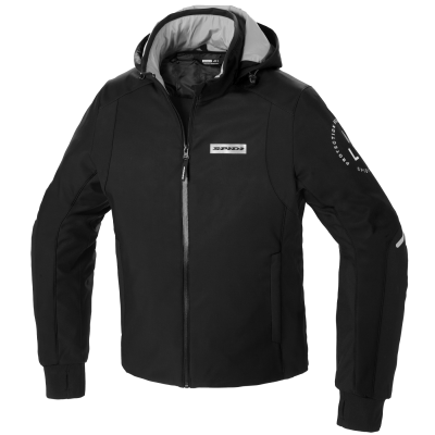 Μπουφάν μηχανής SPIDI Hoodie Armor H2Out ΜΑΥΡΟ/ΑΣΠΡΟ