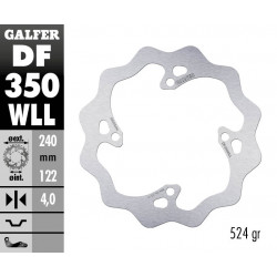 Πίσω δισκόπλακα μοτοσυκλέτας Galfer WAVE FIXED SOLID 240x4mm DF350WLL