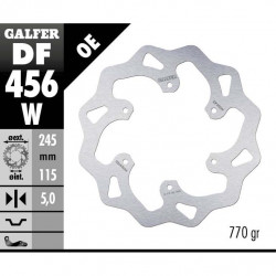 Πίσω δισκόπλακα μοτοσυκλέτας Galfer WAVE FIXED  DISC WAVE FIXED 245x5mm DF456W