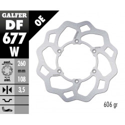 Δισκόπλακα μοτοσυκλέτας εμπρός Galfer WAVE FIXED  DISC WAVE FIXED DF677W