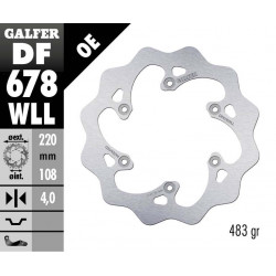 Πίσω δισκόπλακα μοτοσυκλέτας Galfer WAVE FIXED SOLID DF678WLL