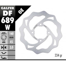 Πίσω δισκόπλακα μοτοσυκλέτας Galfer WAVE FIXED  DISC WAVE FIXED 160x3mm DF689W
