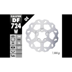 Πίσω δισκόπλακα μοτοσυκλέτας Galfer WAVE FIXED  DISC WAVE FIXED 260x6mm DF724W