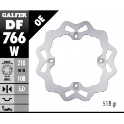 Πίσω δισκόπλακα μοτοσυκλέτας Galfer WAVE FIXED  DISC WAVE FIXED 210x5mm DF766W