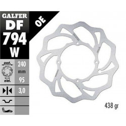 Δισκόπλακα μοτοσυκλέτας εμπρός Galfer WAVE FIXED  DISC WAVE FIXED 240x3mm DF794W