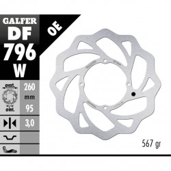 Δισκόπλακα μοτοσυκλέτας εμπρός Galfer WAVE FIXED DISC WAVE FIXED DF796W Δισκόπλακα μοτοσυκλέτας εμπρός Galfer WAVE FIXED DISC WAVE FIXED DF796W