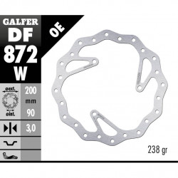 Δισκόπλακα μοτοσυκλέτας εμπρός Galfer BRAKE TRACK WAVE 200x3mm DF872W