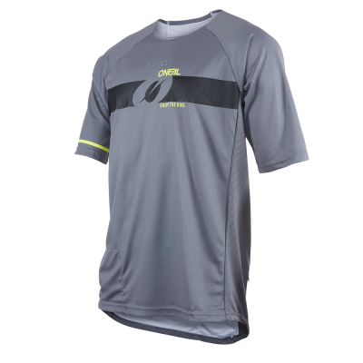 Κοντομάνικο ποδηλασίας O'NEAL PIN IT V.22 GRAY/NEON YELLOW