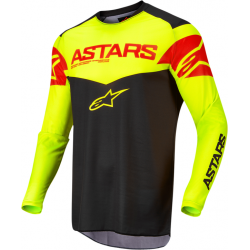 Μπλούζα motocross ALPINESTARS FLUID TRIPPLE S21 BLACK/RED/YELLOW