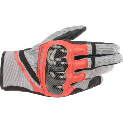 Γάντια μηχανής ALPINESTARS CHROME Ash Gray/Black/Bright Red