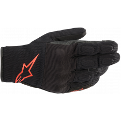 Γάντια μηχανής ALPINESTARS S-MAX DRYSTAR ΜΑΥΡΟ/ΚΟΚΚΙΝΟ
