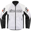 Μπουφάν μηχανής ICON MESH AF LEATHER CE WHITE thumb