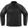 Μπουφάν μηχανής ICON MESH AF LEATHER CE BLACK