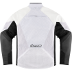 Μπουφάν μηχανής ICON MESH AF LEATHER CE WHITE thumb