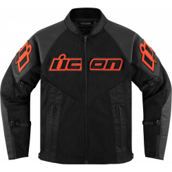 Μπουφάν μηχανής ICON MESH AF LEATHER CE RD