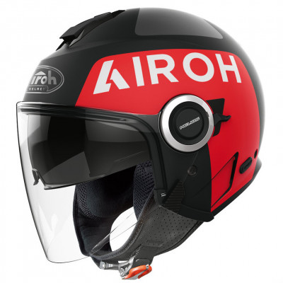 Κράνος μηχανής AIROH HELIOS UP BLACK MATT JET-OPEN FACE