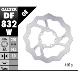 Δισκόπλακα μοτοσυκλέτας εμπρός Galfer DISC WAVE FIXED 240x3mm DF832W Δισκόπλακα μοτοσυκλέτας εμπρός Galfer DISC WAVE FIXED 240x3mm DF832W