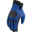Γάντια μηχανής ICON HOOLIGAN CE - BLUE thumb